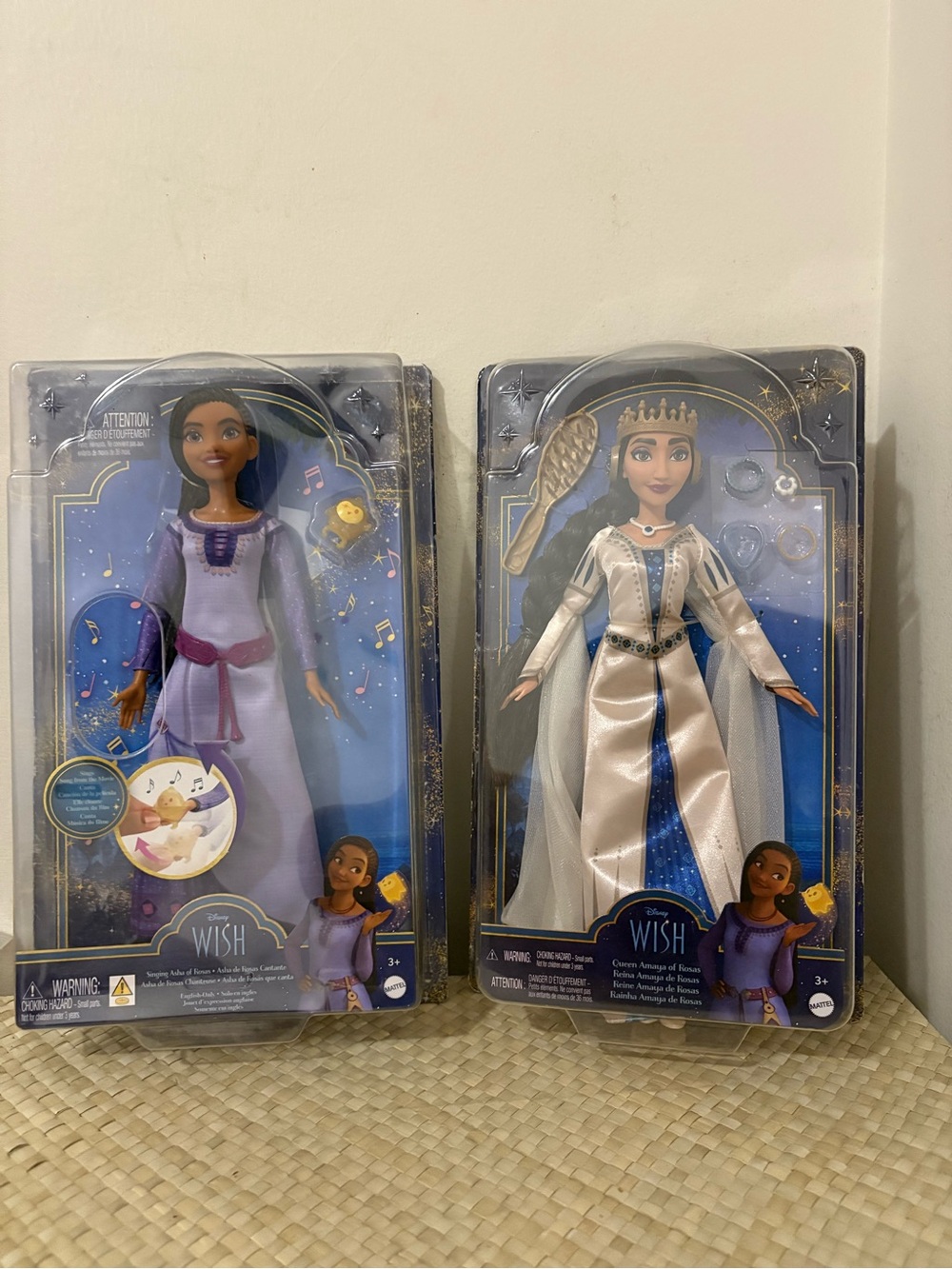 Disney Wish Singing Asha & Queen Amaya 11 inch Dolls Lot of 2 - New In Box